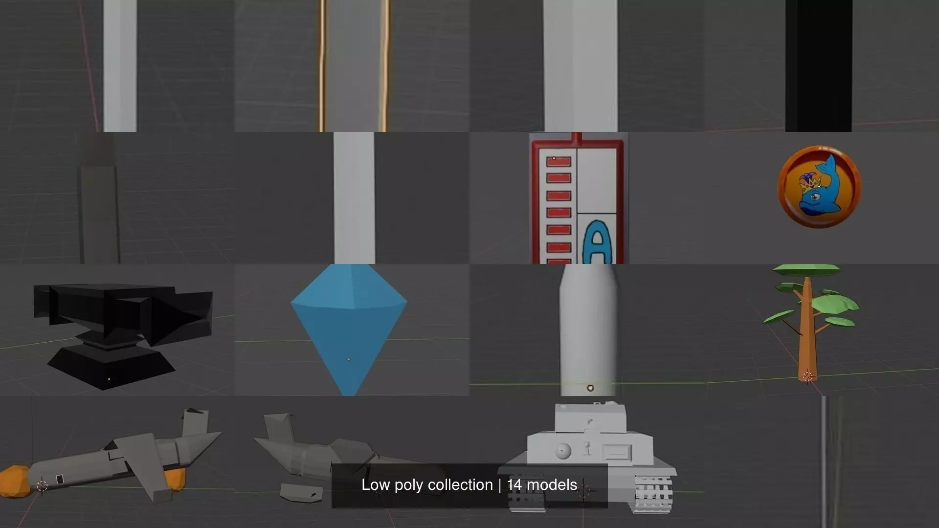 Low poly collection sword _4