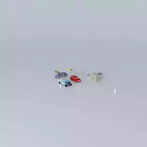 Camping place with 3 families