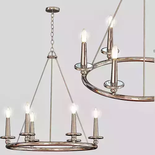 Rustic Metal Round Candle Chandelier