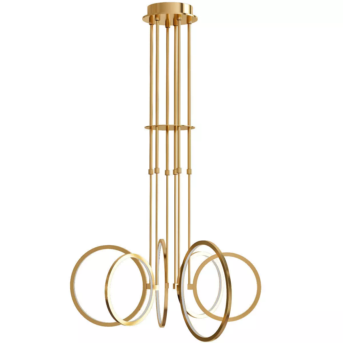 Six Light Chandelier 3D model_0