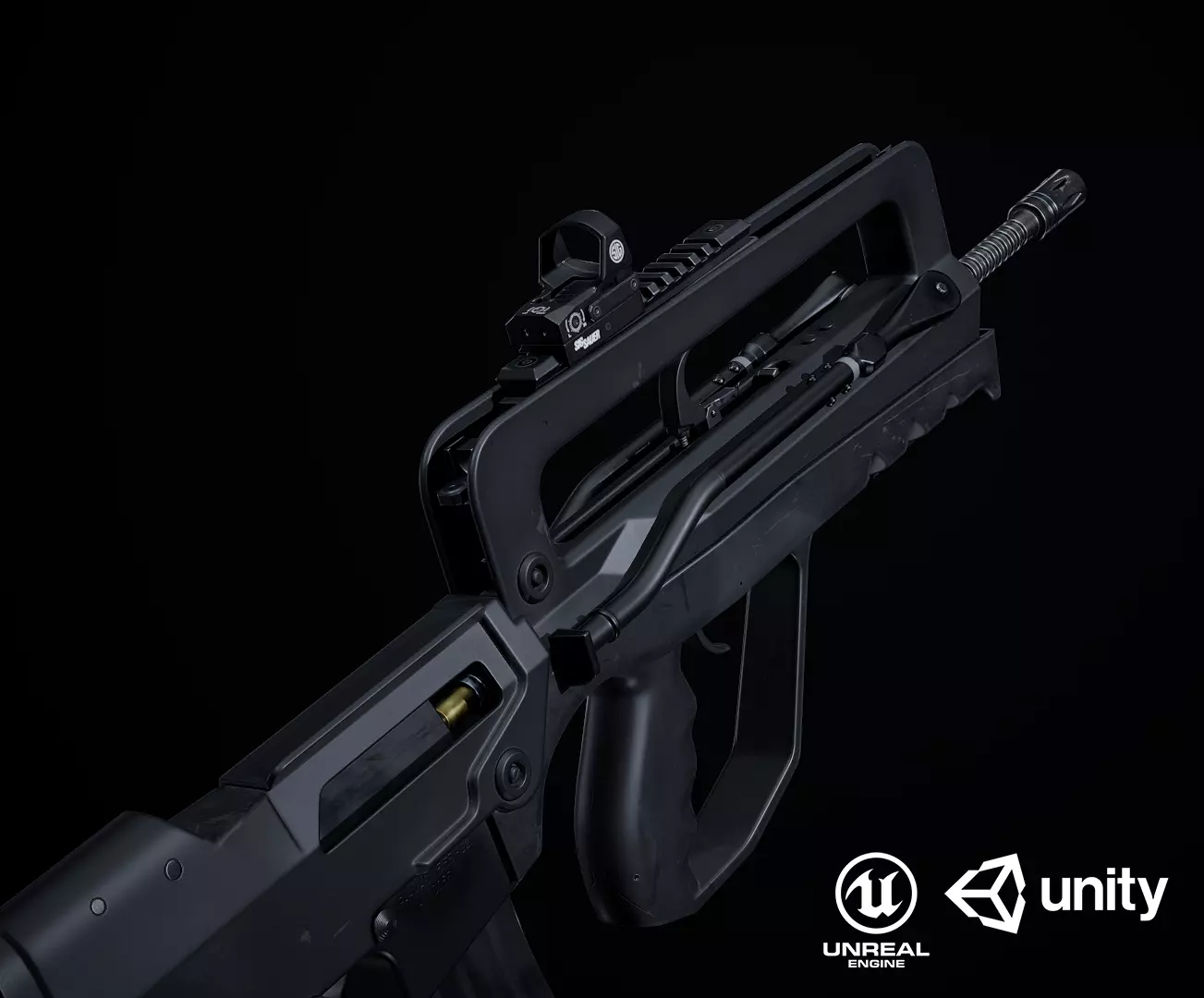 Famas G2 PBR Low-poly 3D model_0