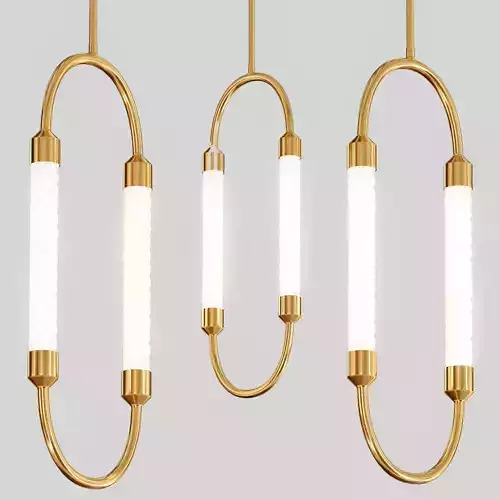 Wide Champagne Gold LED Mini Pendant