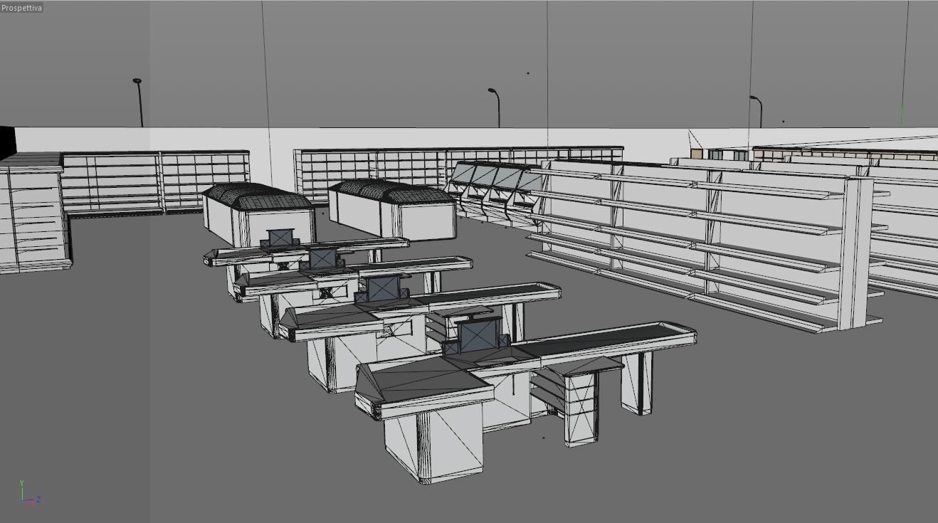 Supermarket hospital floor plan 3D model_9