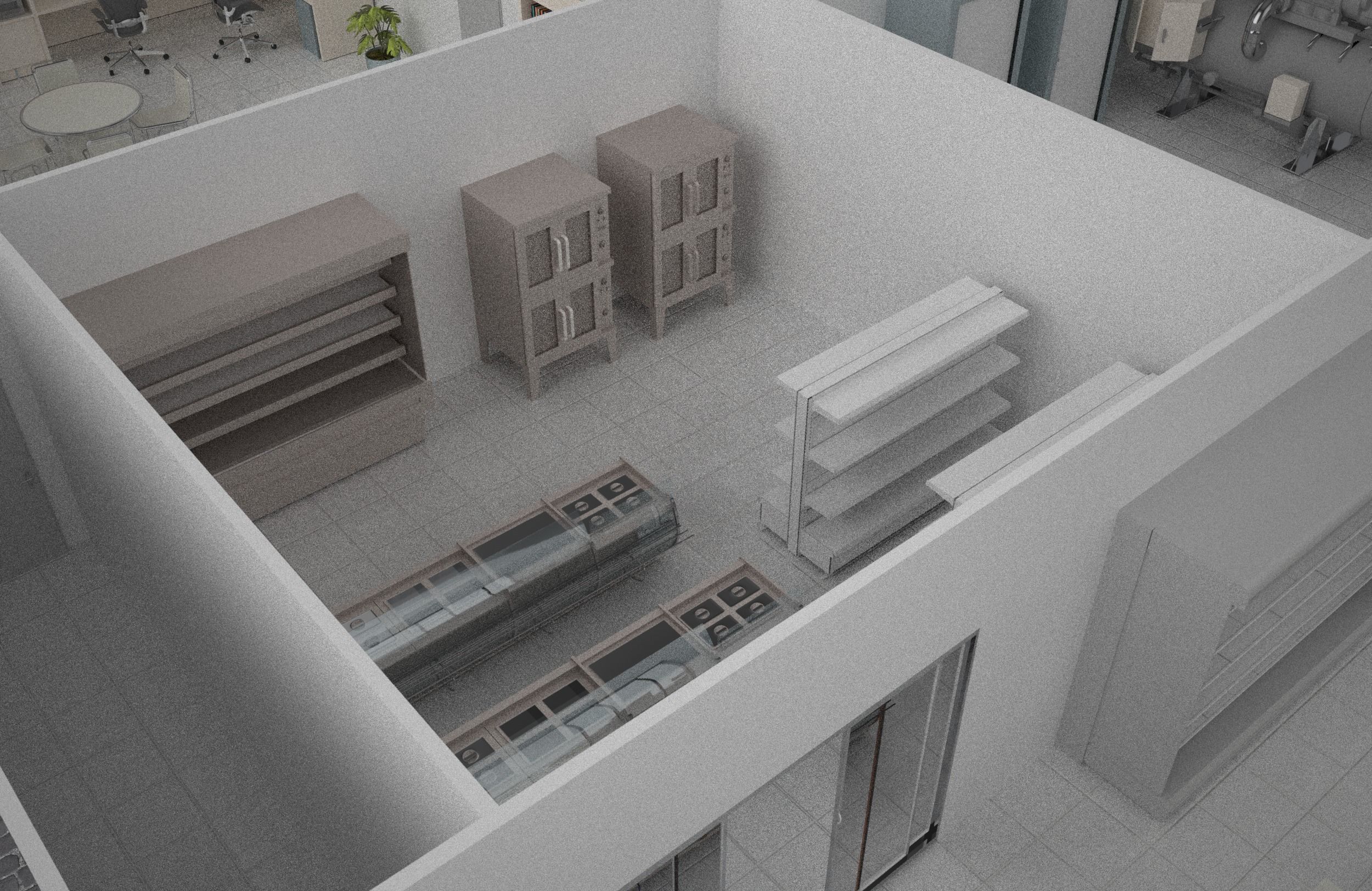Supermarket hospital floor plan 3D model_6