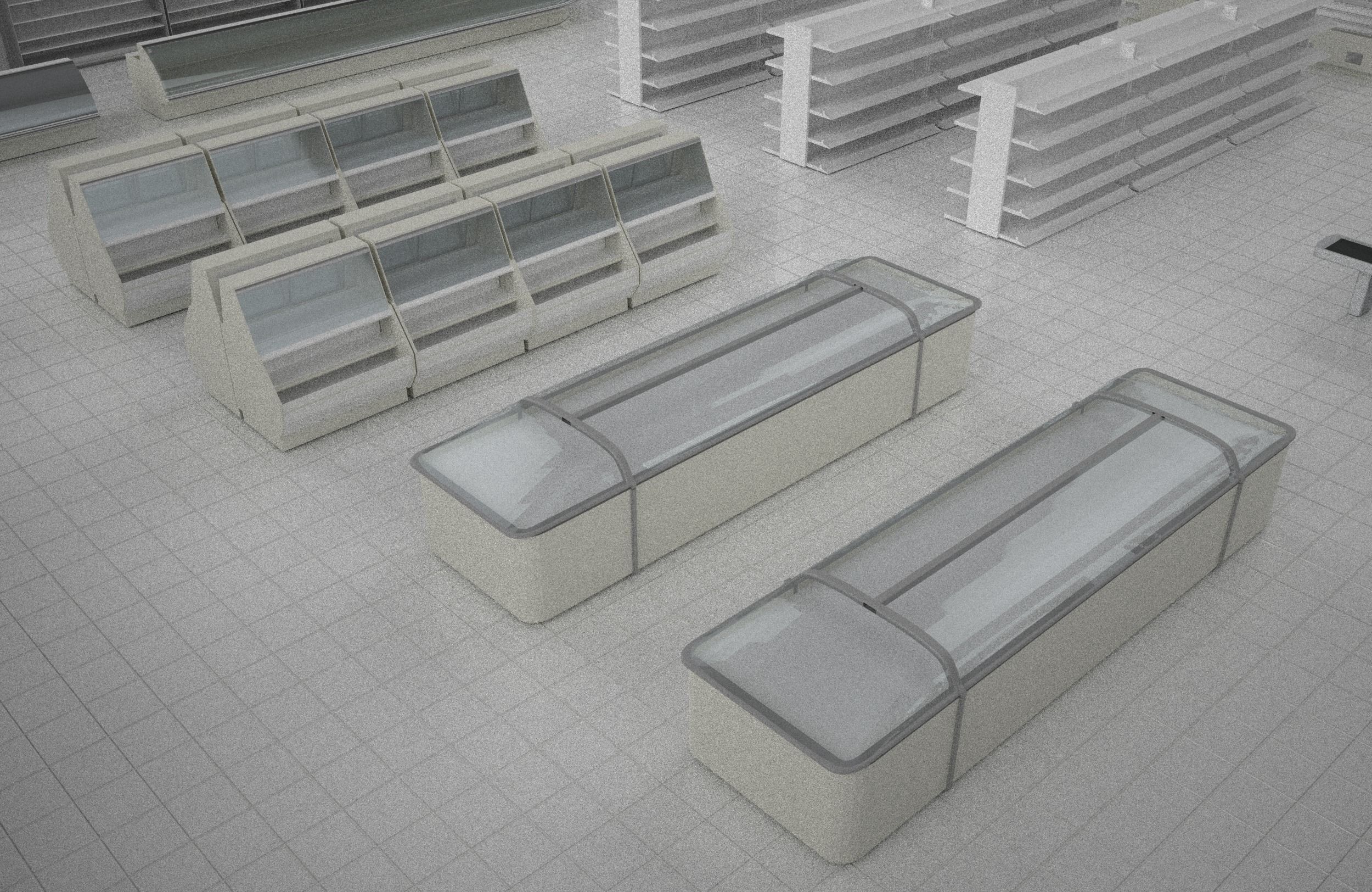 Supermarket hospital floor plan 3D model_8