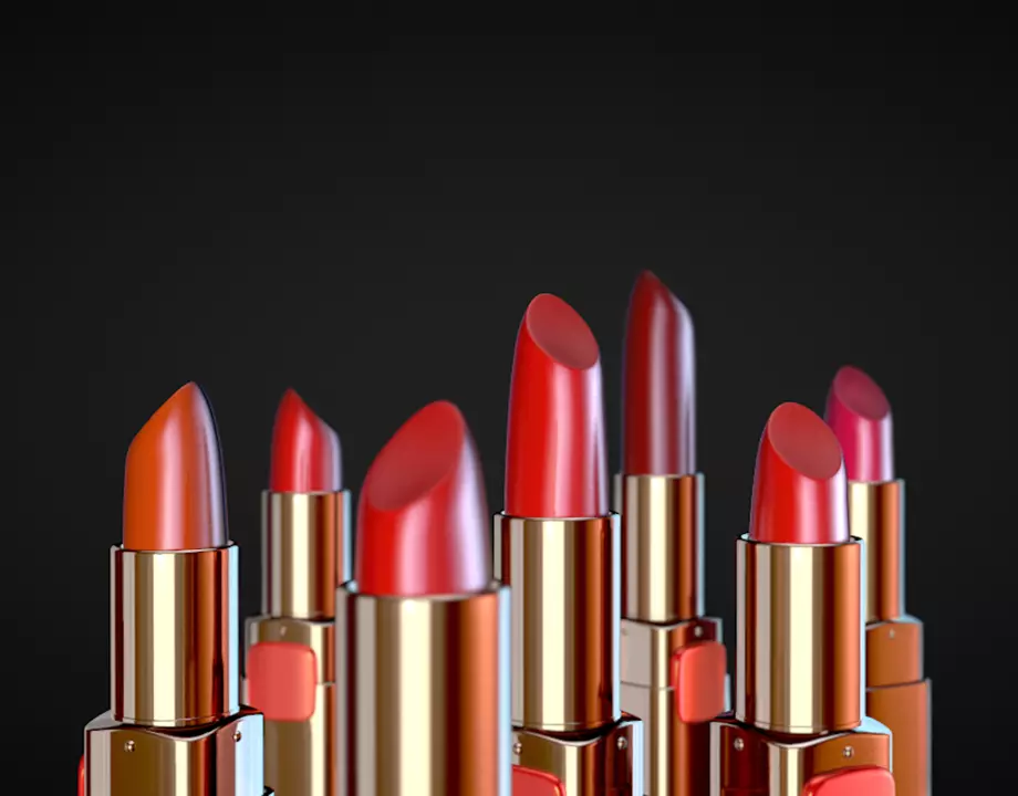 lipsticks gold 3D model
