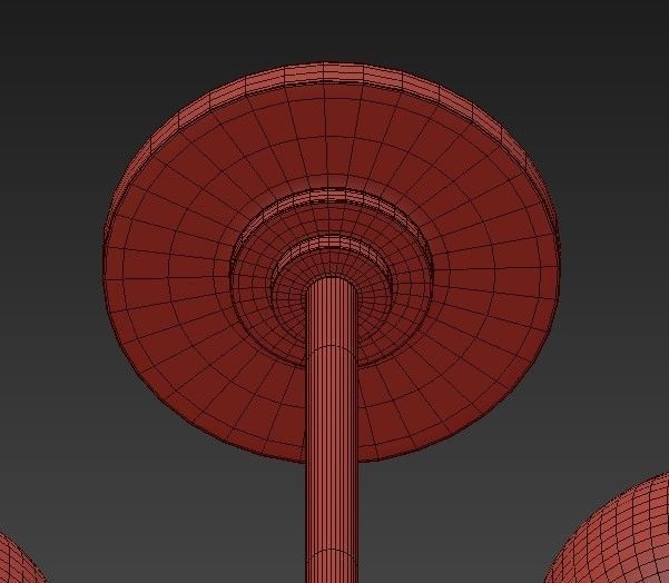 Wide Aged Brass 9 Light Chandelier 3D model_5