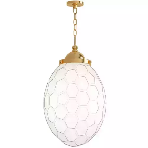 Hudson Valley Columbia 10W White Glass Brass Mini Pendant