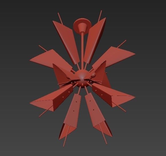 Cooper 32 14 Wide Aged Brass 24 Light LED Chandelier 3D model_1