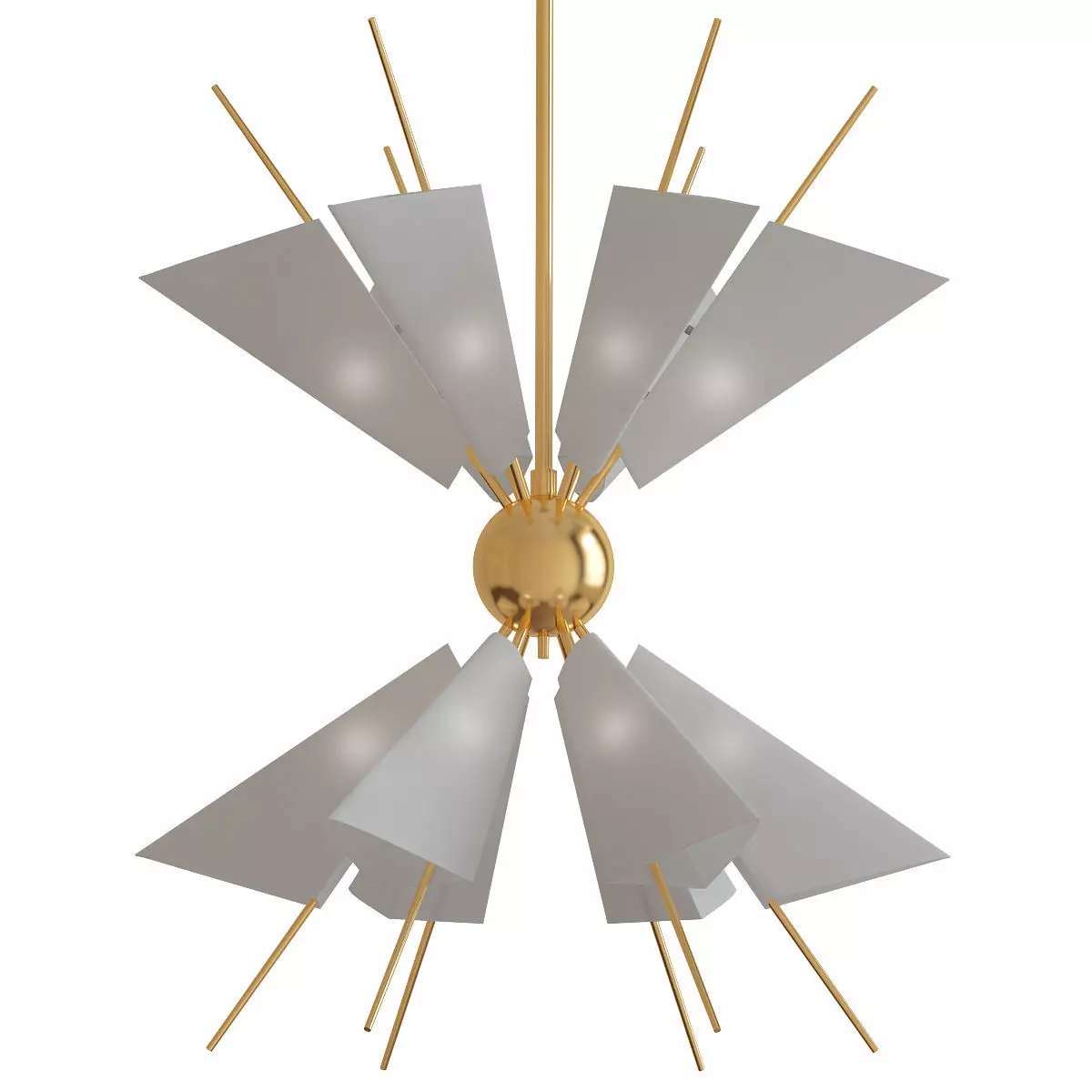 Cooper 32 14 Wide Aged Brass 24 Light LED Chandelier 3D model_0