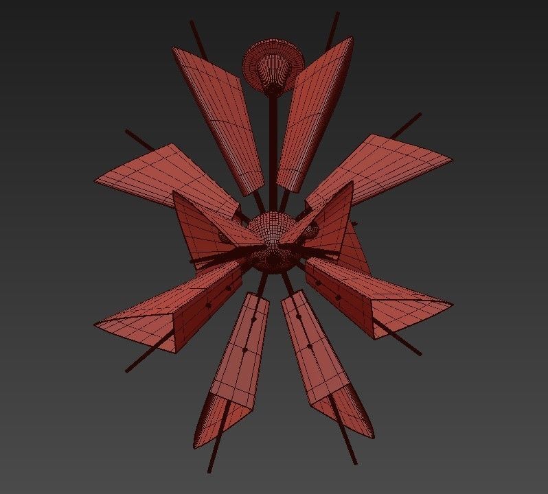 Cooper 32 14 Wide Aged Brass 24 Light LED Chandelier 3D model_4