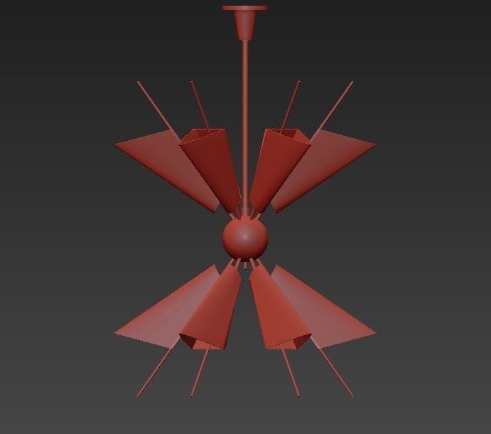 Cooper 32 14 Wide Aged Brass 24 Light LED Chandelier 3D model_2