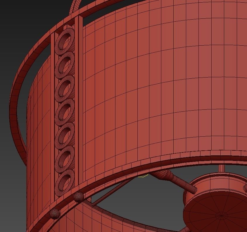 White Gold Drum 3D model_6