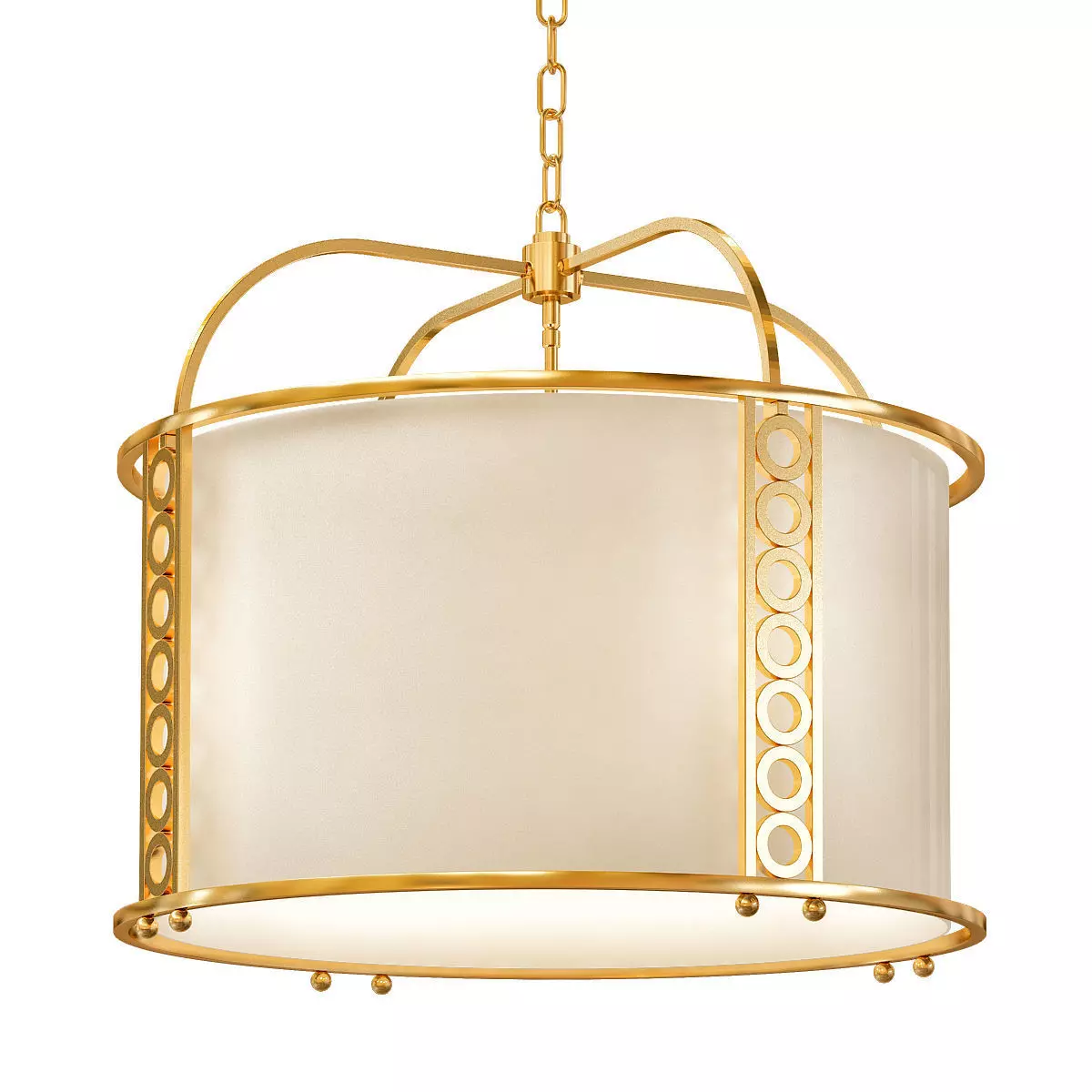 White Gold Drum 3D model_0