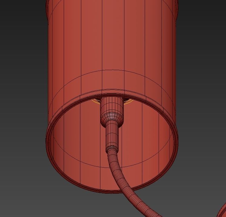 Wide Aged Brass Chandelier 3D model_6