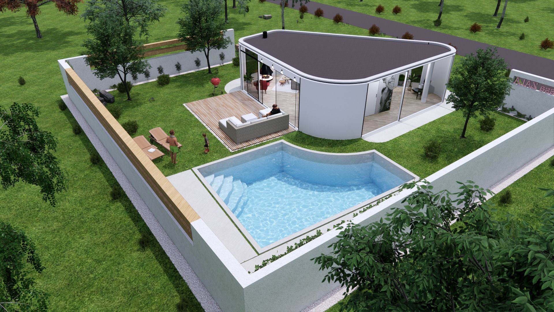 round glass house ZALA 3d model Low-poly 3D model_6