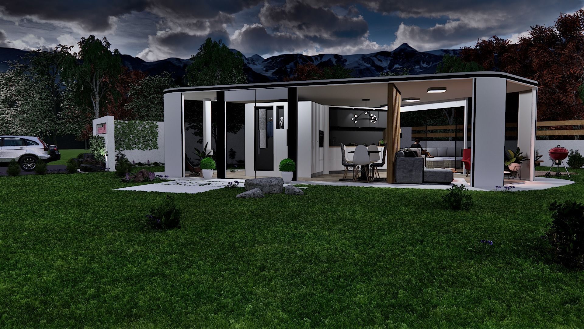 round glass house ZALA 3d model Low-poly 3D model_7