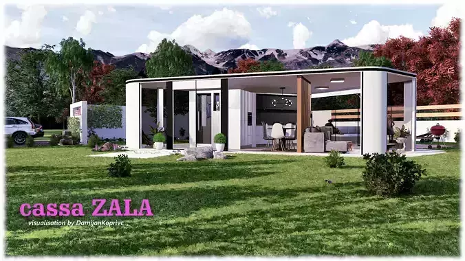 round glass house ZALA 3d model