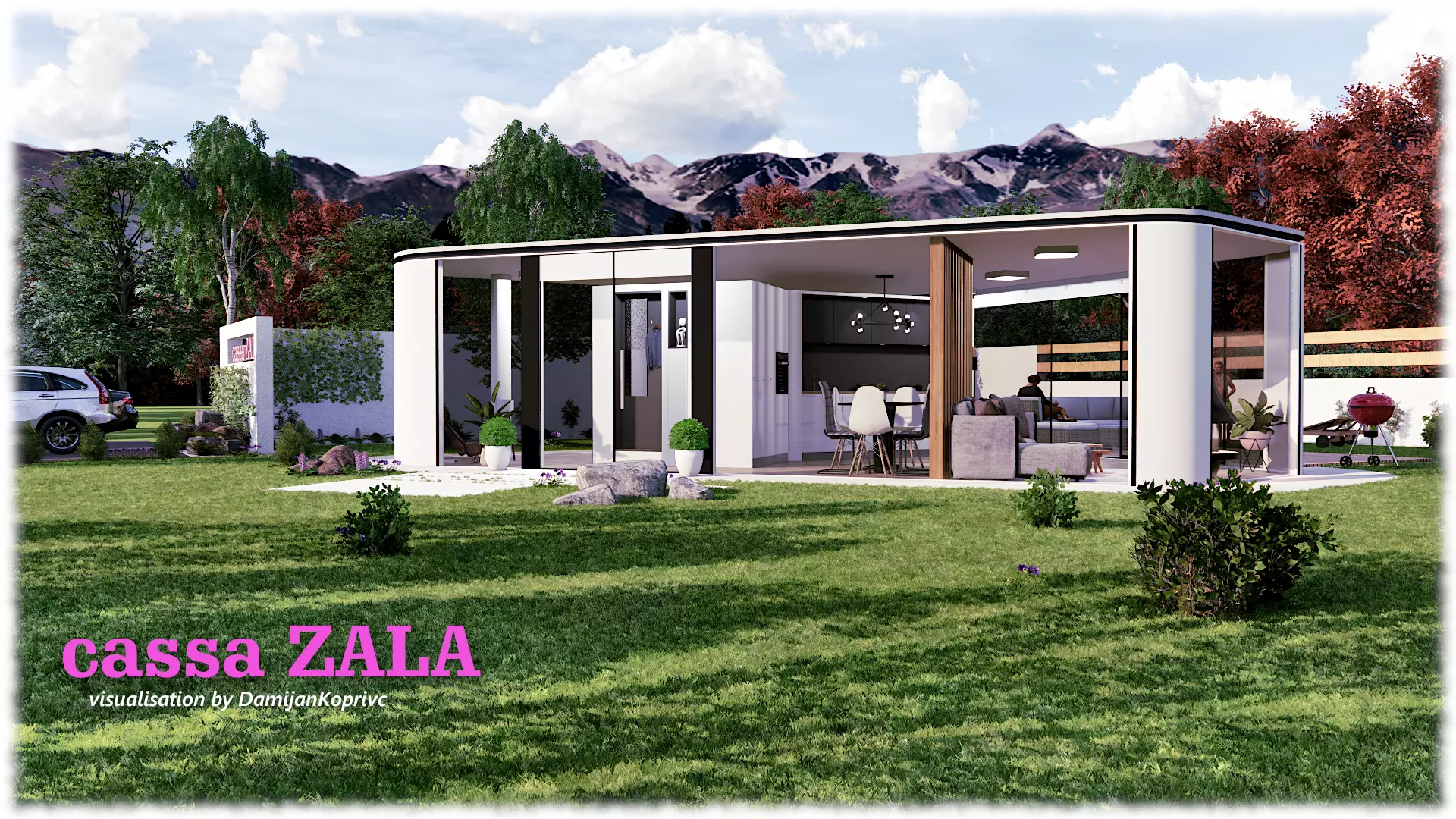 round glass house ZALA 3d model Low-poly 3D model_0