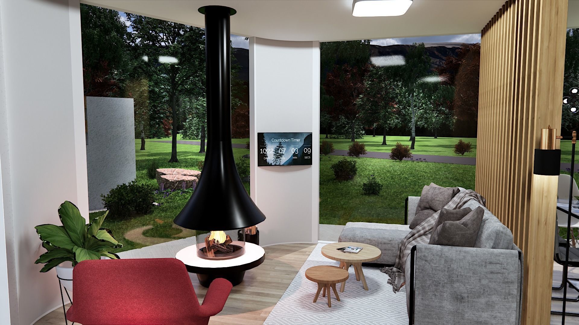 round glass house ZALA 3d model Low-poly 3D model_4