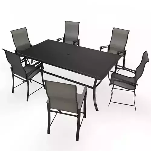 Lounge Metallic table and chairs