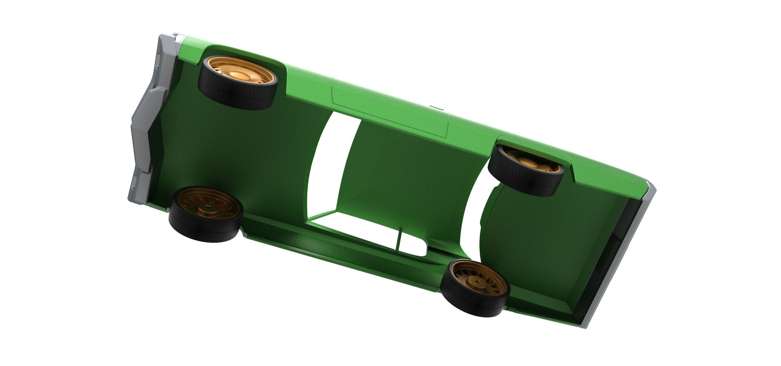 Shell and wheels Chevrolet Impala 1972 Scale 1 to 24 3D print model_14