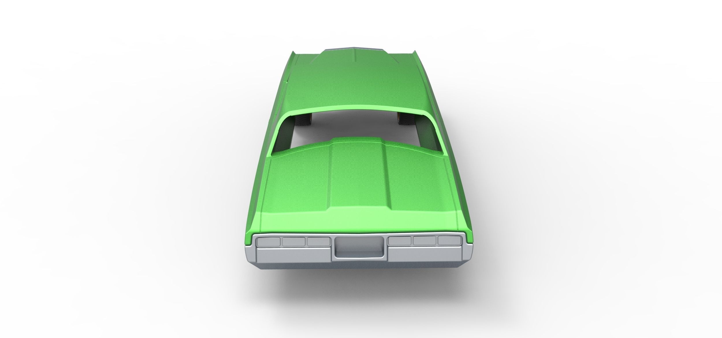 Shell and wheels Chevrolet Impala 1972 Scale 1 to 24 3D print model_12