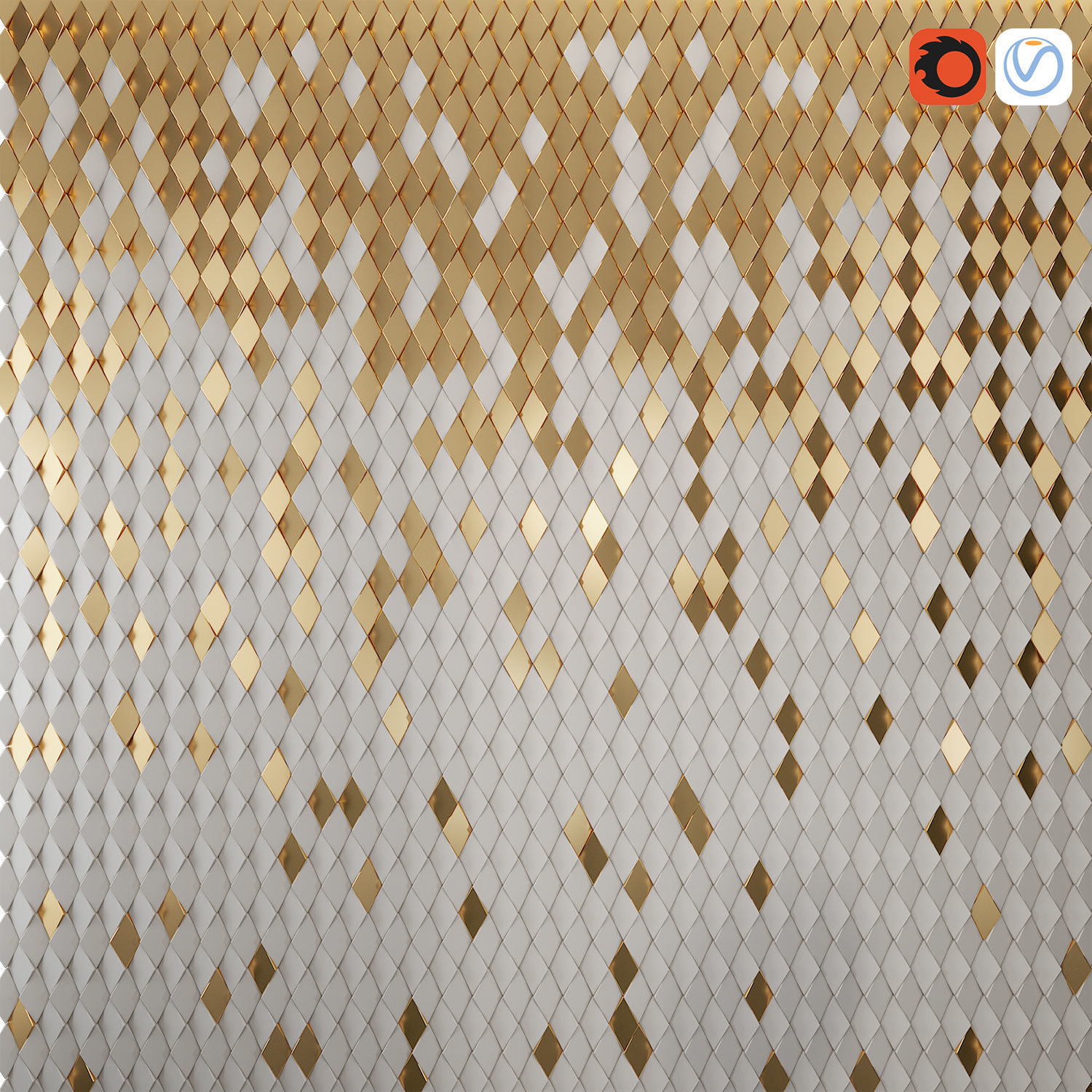 Diamond Columns   3D model_1