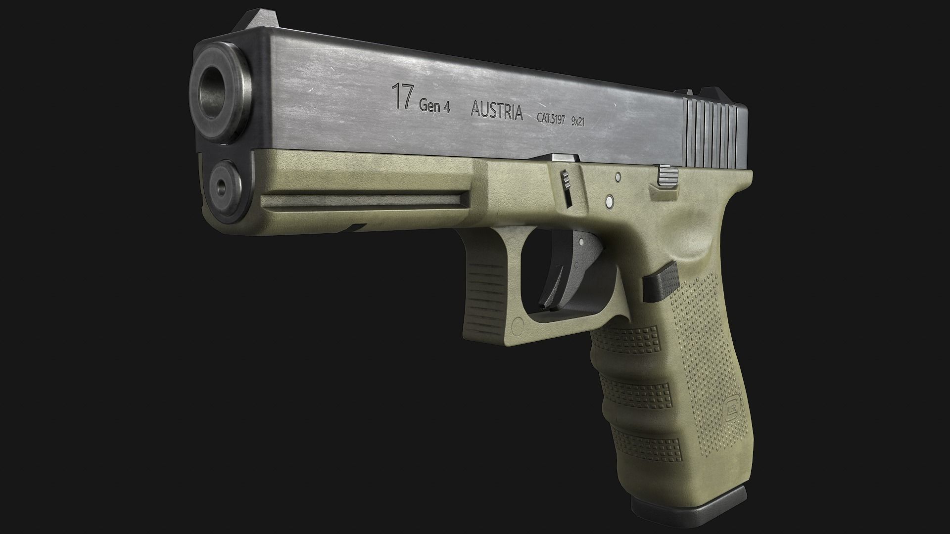 Glock 17 Gen 4 Low-poly 3D model_16