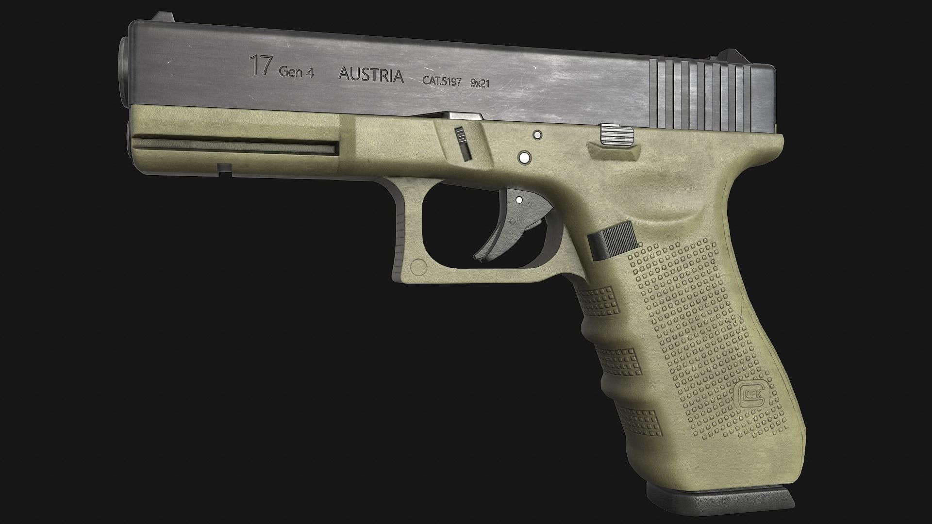 Glock 17 Gen 4 Low-poly 3D model_14