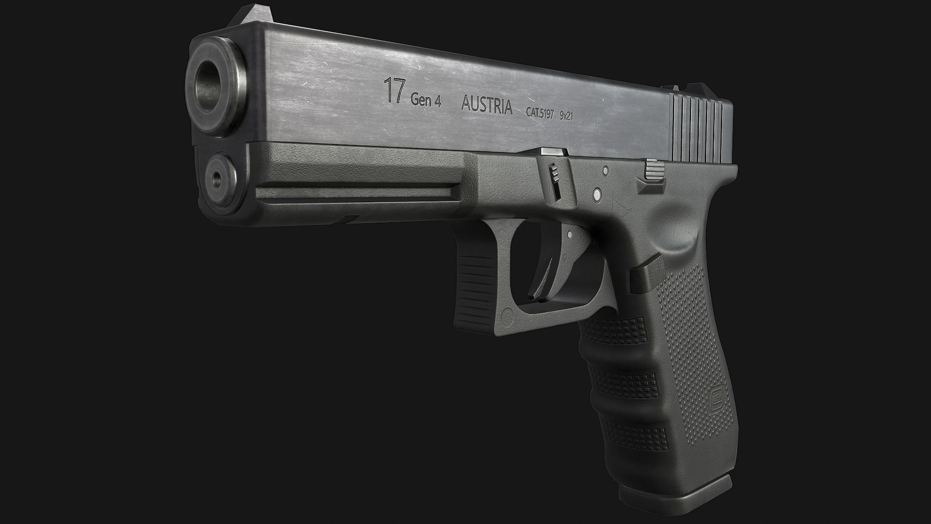 Glock 17 Gen 4 Low-poly 3D model_5