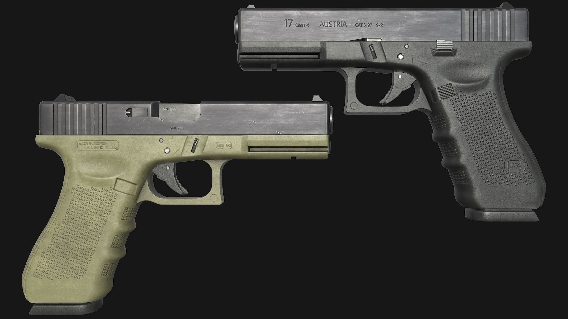 Glock 17 Gen 4 Low-poly 3D model_18