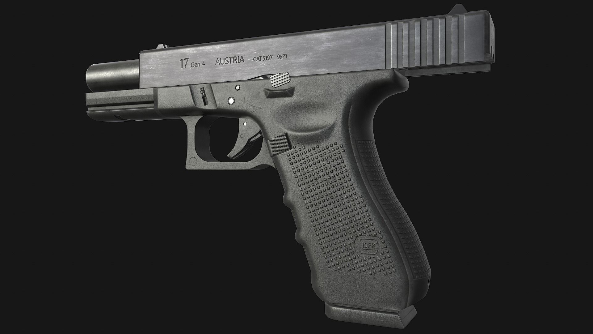 Glock 17 Gen 4 Low-poly 3D model_8