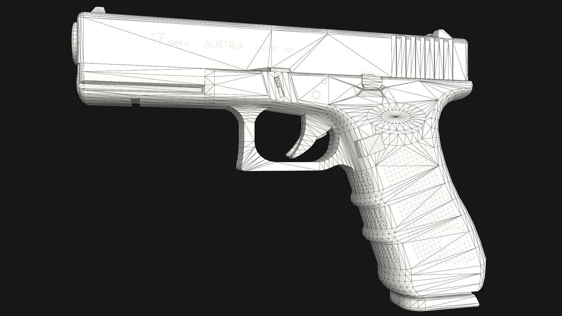 Glock 17 Gen 4 Low-poly 3D model_19