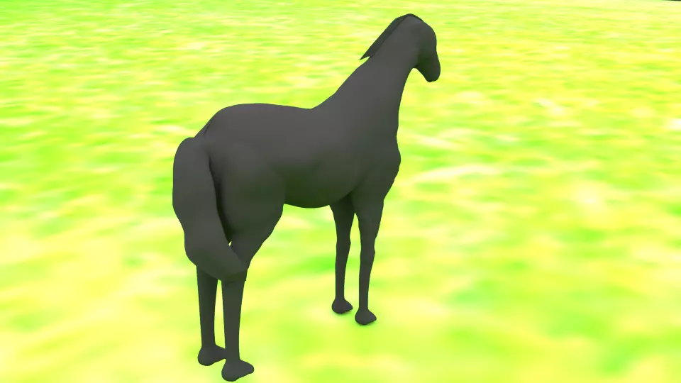 horse in field Free 3D model