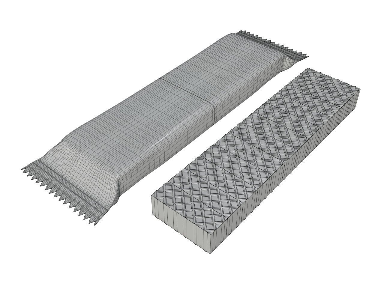 Waffle packaged 3D Model Collection_5