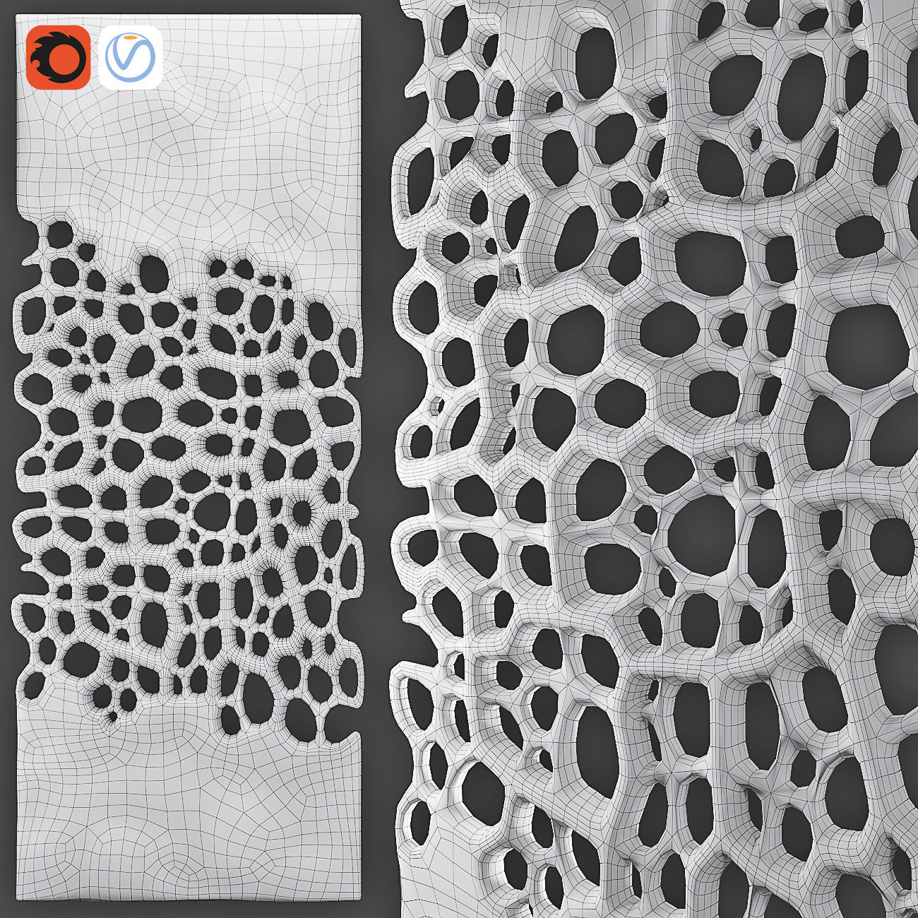   Decor wood panel 3  3D model_1