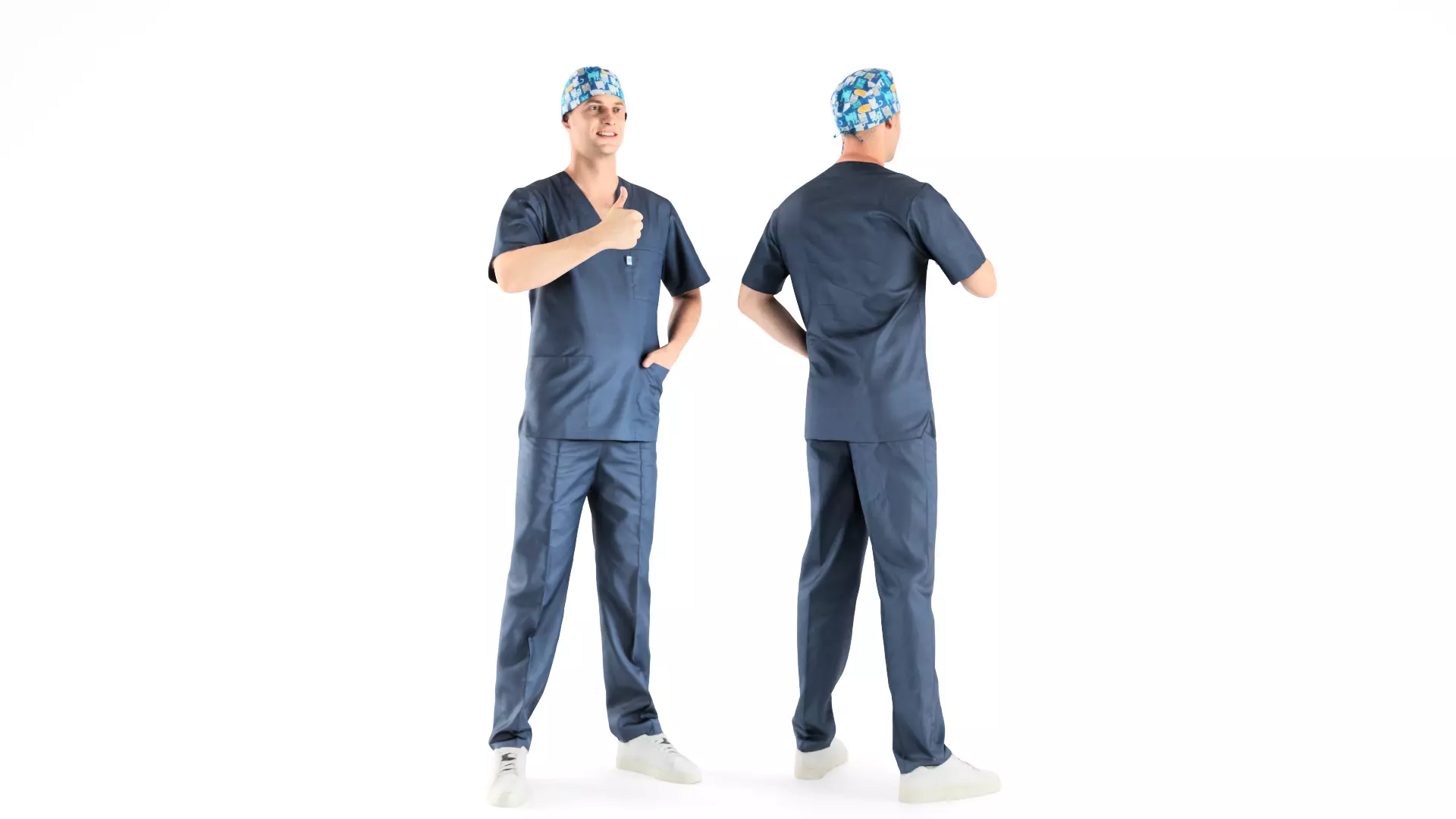 Male surgical doctor 04 Low-poly 3D model