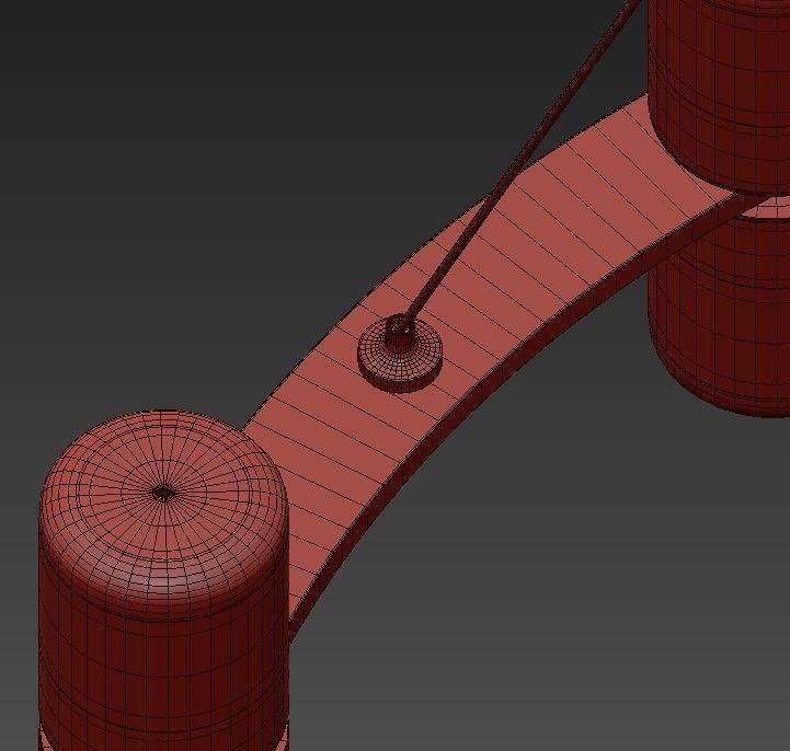 Chrome Marzano 9 Light LED Wagon Wheel Chandelier 3D model_4