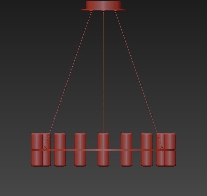 Chrome Marzano 9 Light LED Wagon Wheel Chandelier 3D model_3