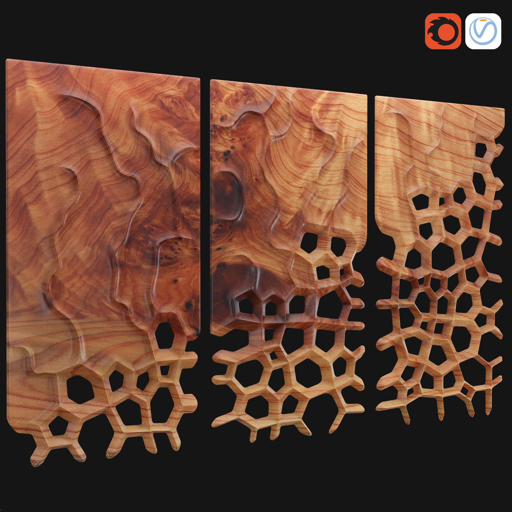   Decor wood panel 1 3D model_1
