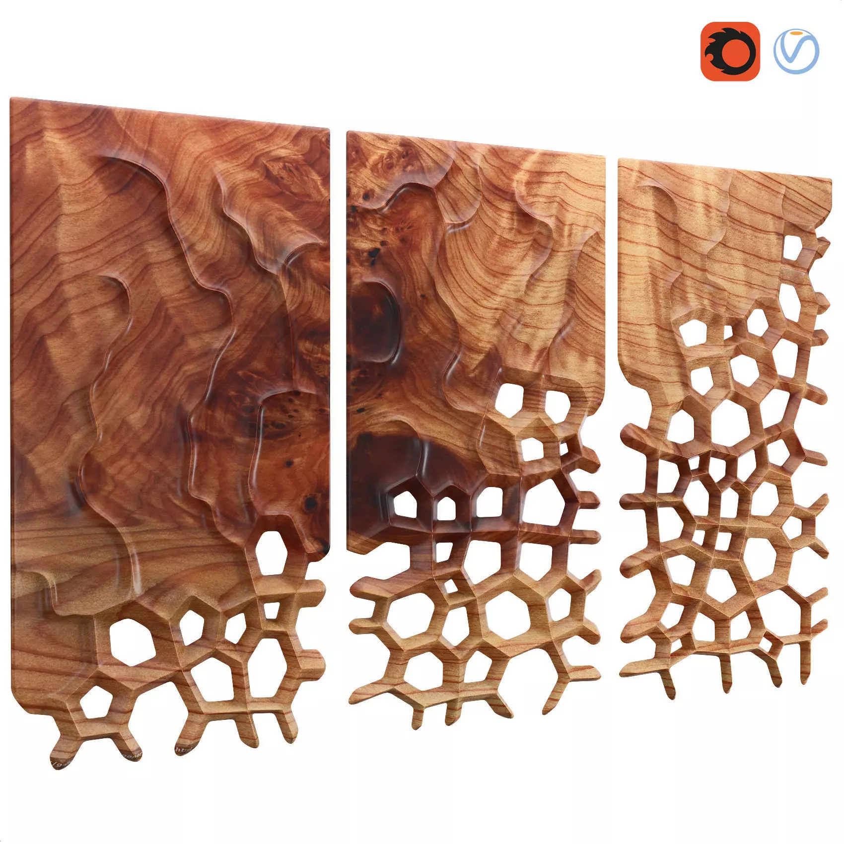   Decor wood panel 1 3D model_0