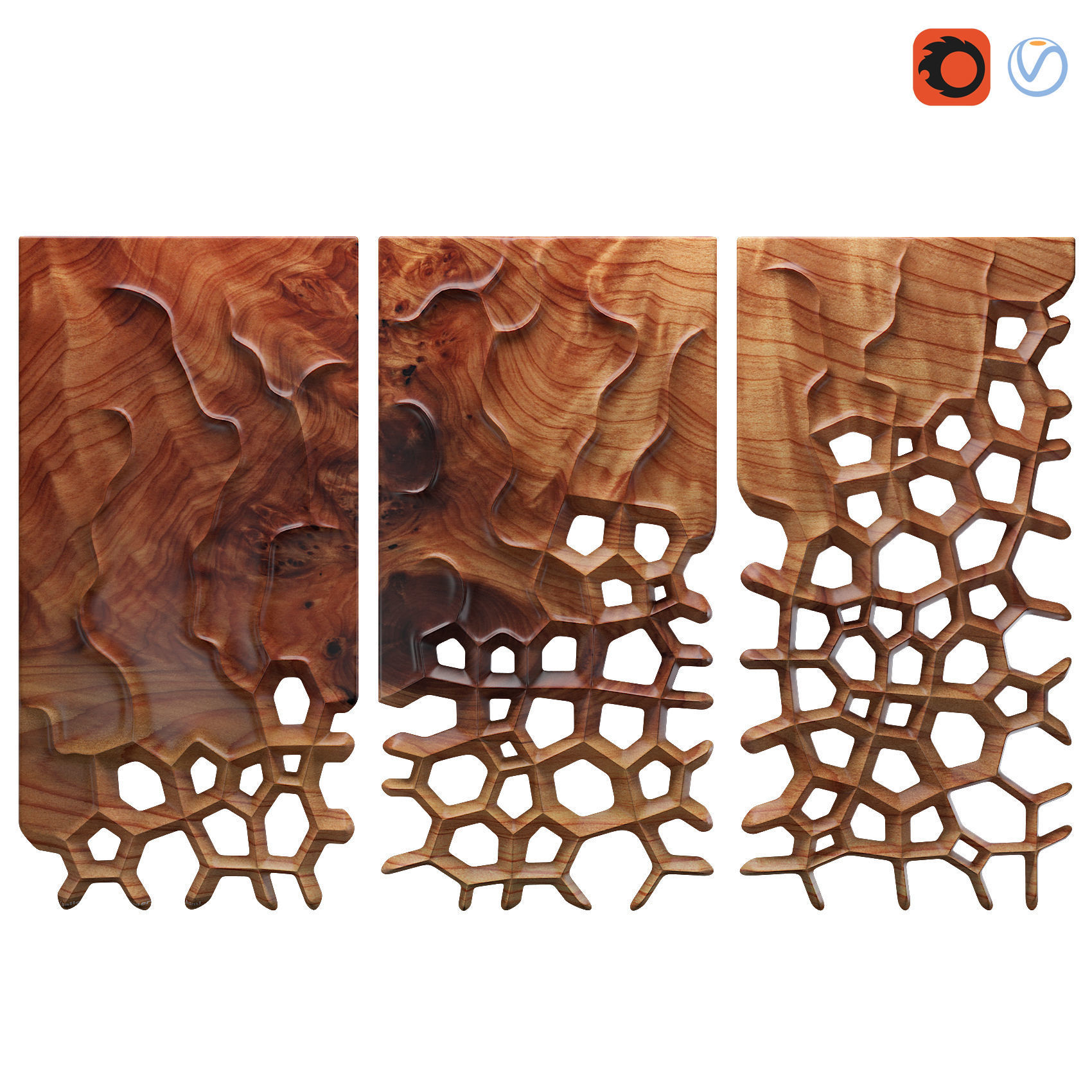   Decor wood panel 1 3D model_3