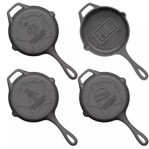 PUBG Frying Pan Keychains 3D print model