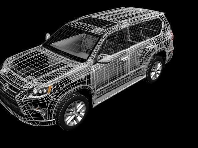 Lexus Gx-460 Low-poly 3D model_6