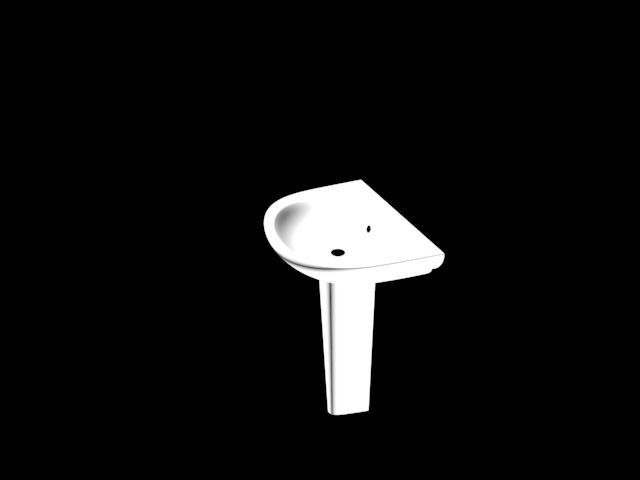 BATH BASIN Low-poly 3D model_1