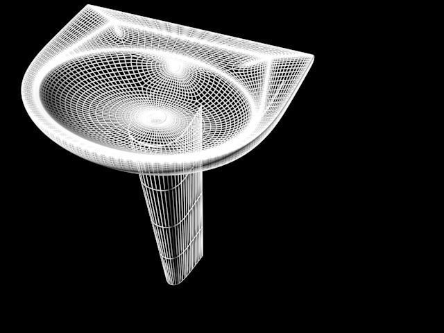 BATH BASIN Low-poly 3D model_6