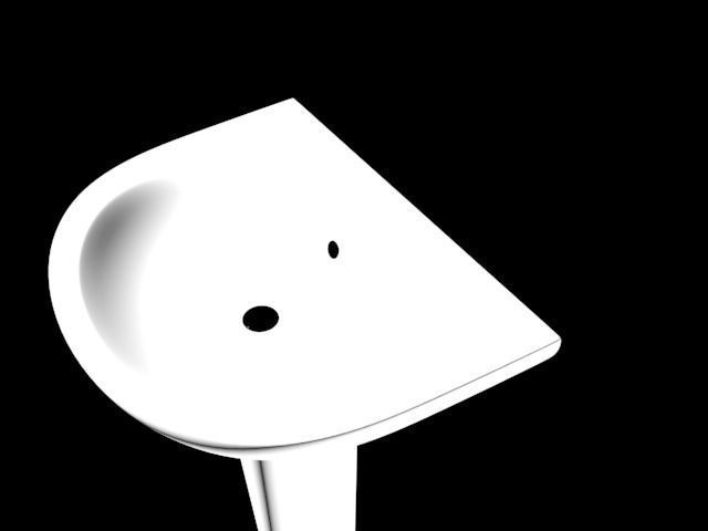 BATH BASIN Low-poly 3D model_4