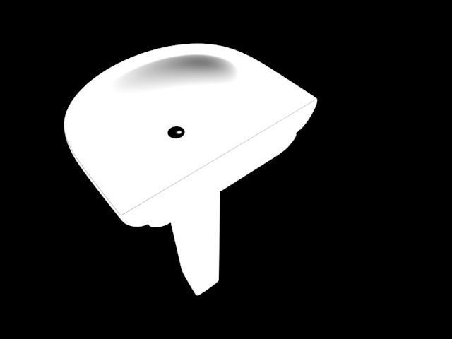 BATH BASIN Low-poly 3D model_3