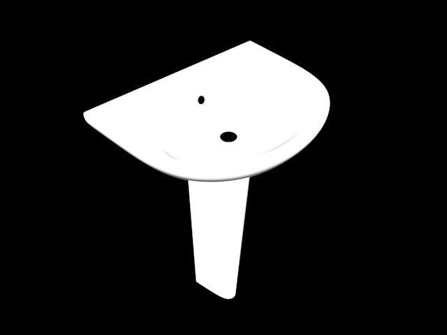 BATH BASIN Low-poly 3D model_2